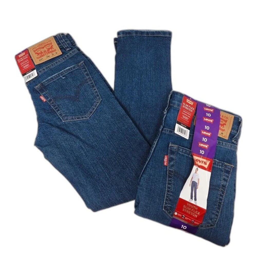 Levi's 2-pk Youth Boys Slim Flex Stretch 511 Medium Blue Wash Jeans Size 10